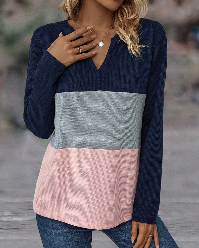 Casual Dames Trui met Kleurenblok – Noëlle