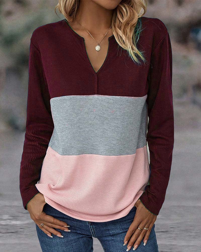 Casual Dames Trui met Kleurenblok – Noëlle