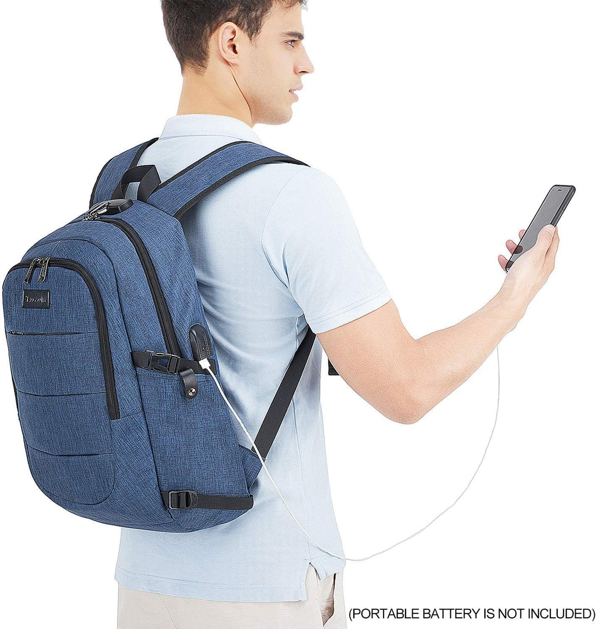 Extra Grote Anti-Diefstal Laptop- en Reisrugzak met USB-poort - 30–50L