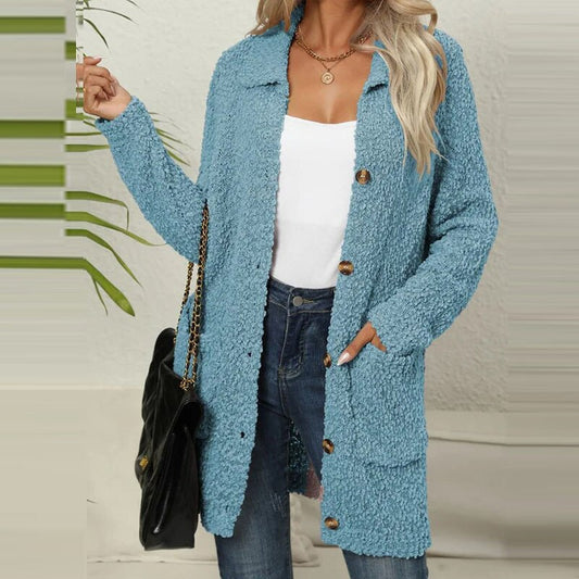 Lang Teddy-Vest met Zakken - Ella