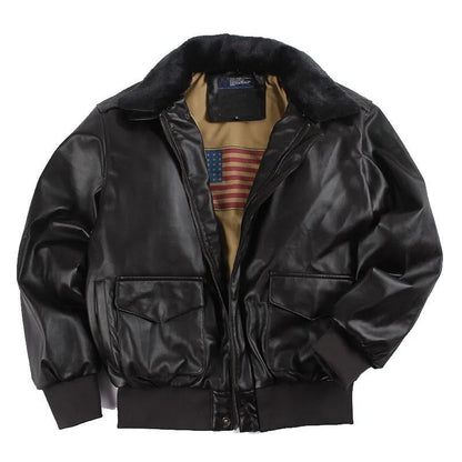 Vintage Leren Motorjack voor de Winter - Maxim
