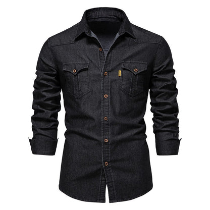 Elastisch Katoenen Denim Overhemd - Logan
