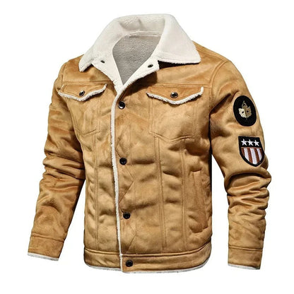 Luxe Oversized Leren Jas met Fluwelen Voering - Victor