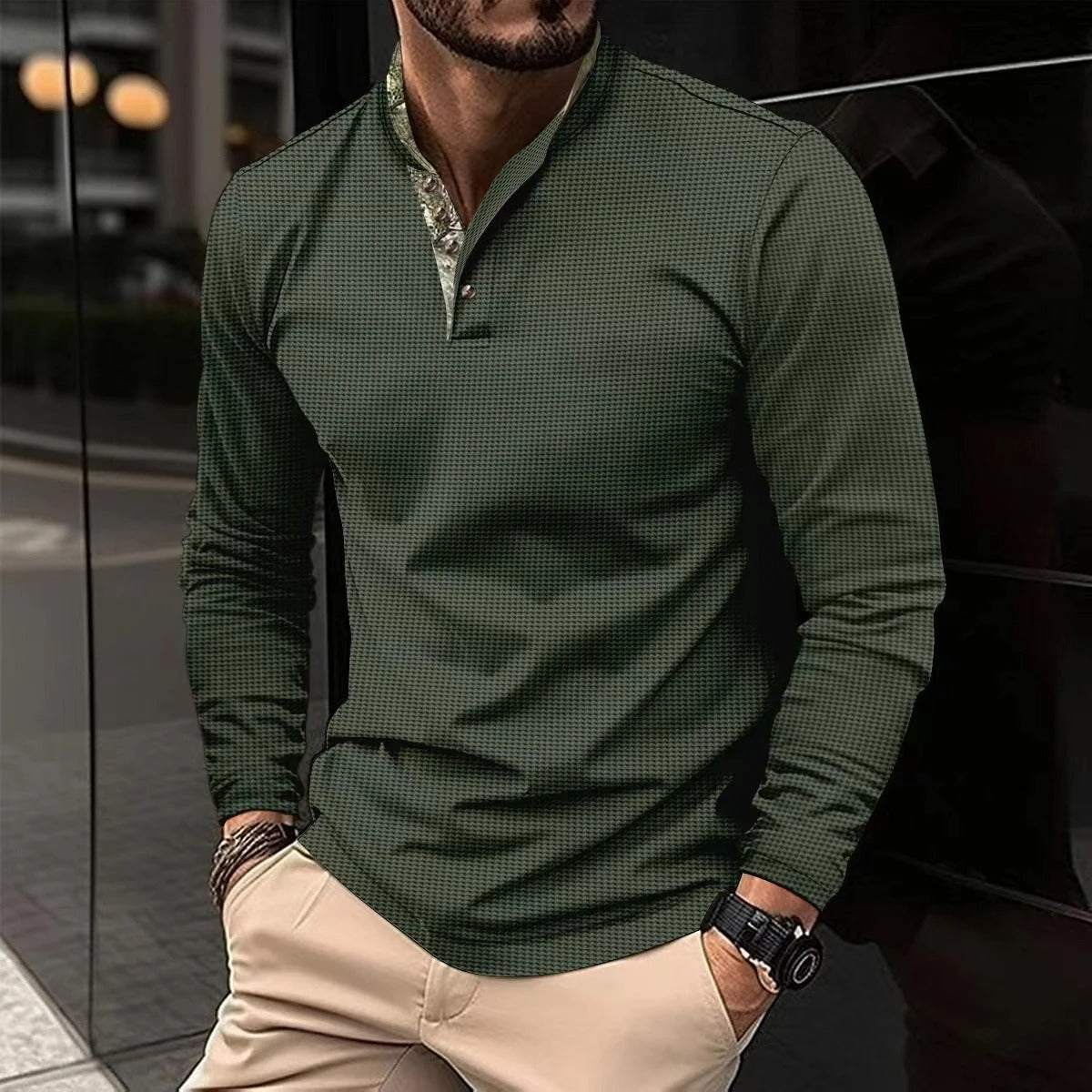 Stijlvolle Longsleeve Heren Polo - Finn