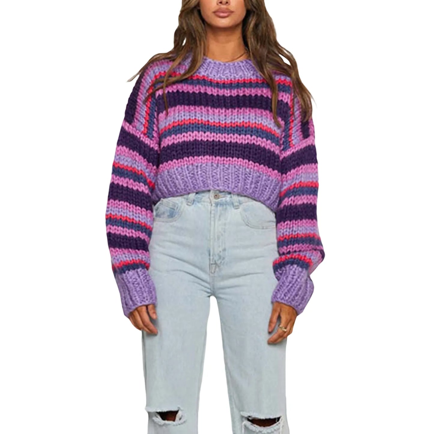 Oversized Dames Trui met Strepenpatroon – Yvonne