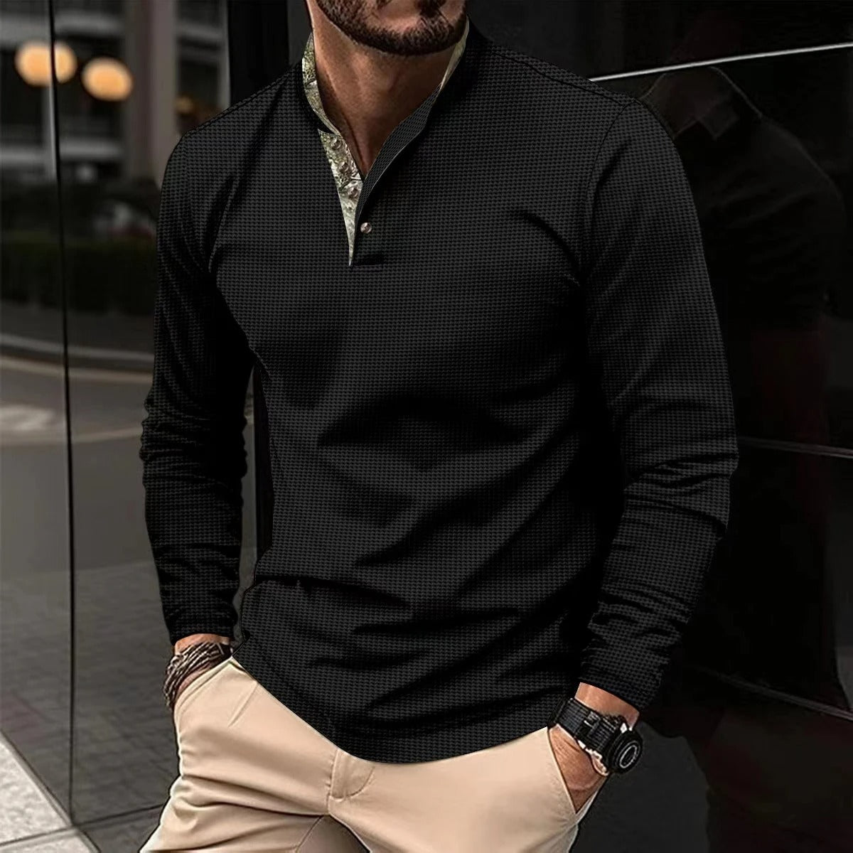 Stijlvolle Longsleeve Heren Polo - Finn
