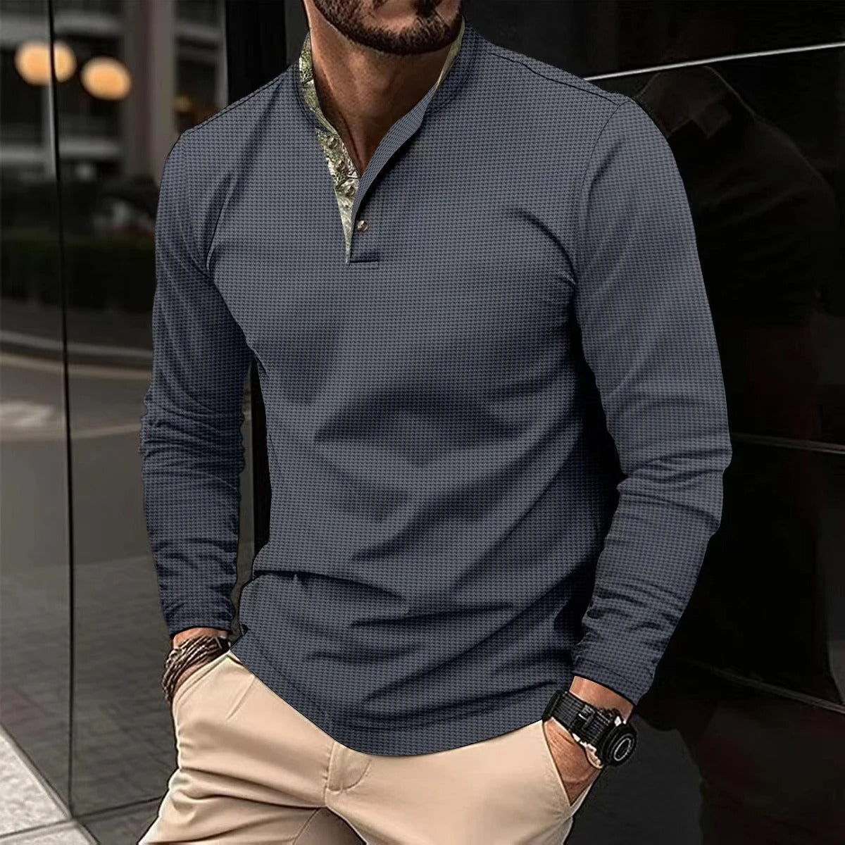 Stijlvolle Longsleeve Heren Polo - Finn