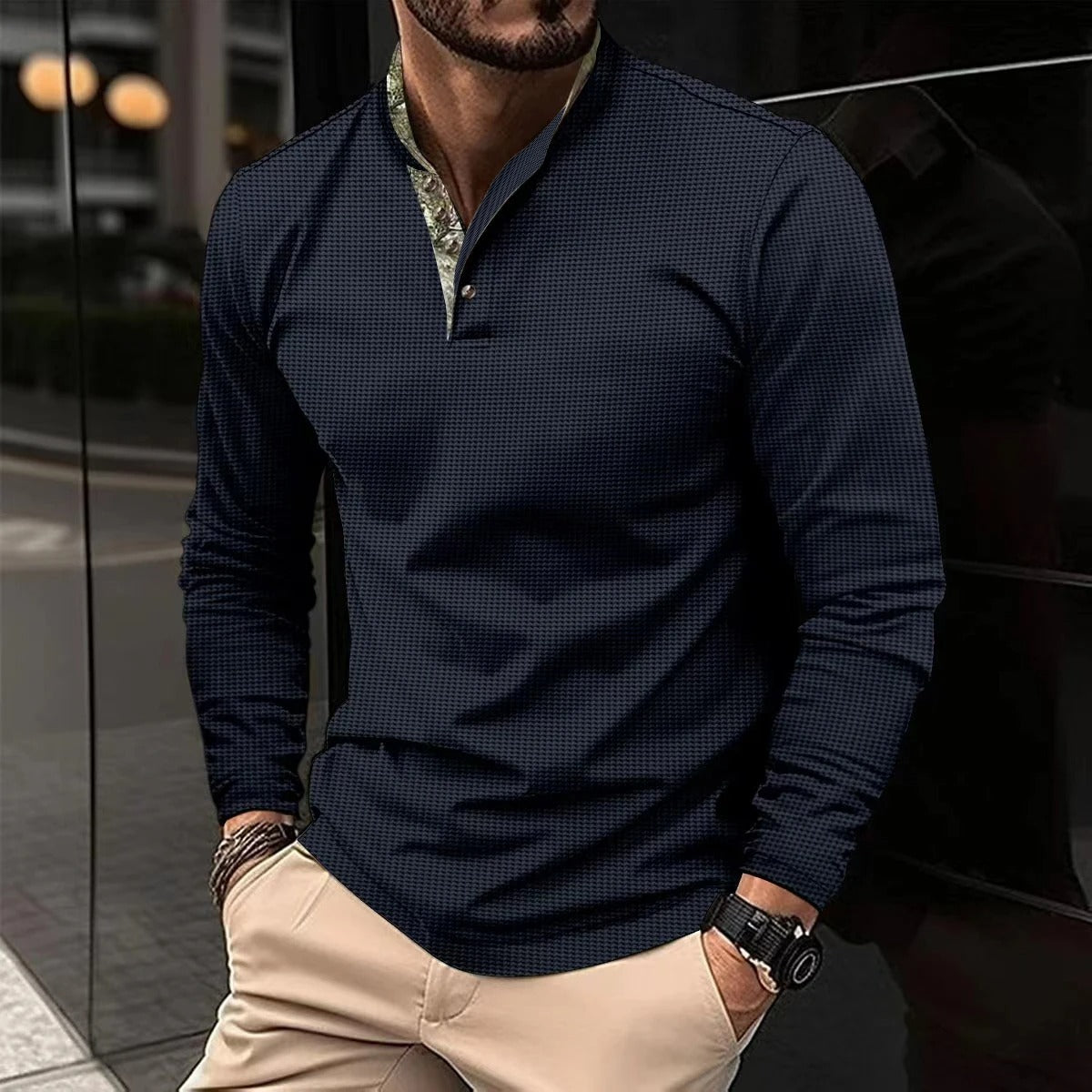 Stijlvolle Longsleeve Heren Polo - Finn
