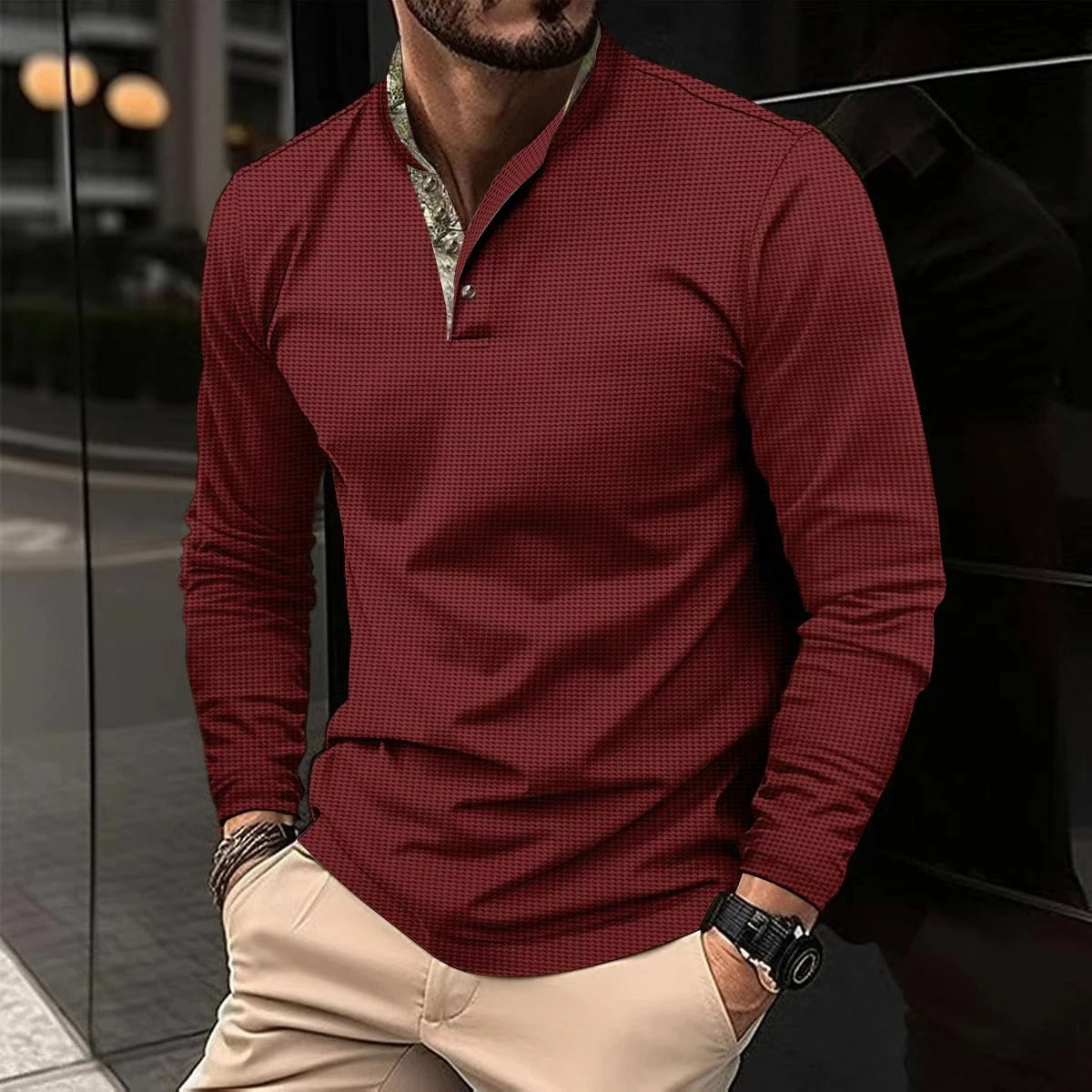 Stijlvolle Longsleeve Heren Polo - Finn