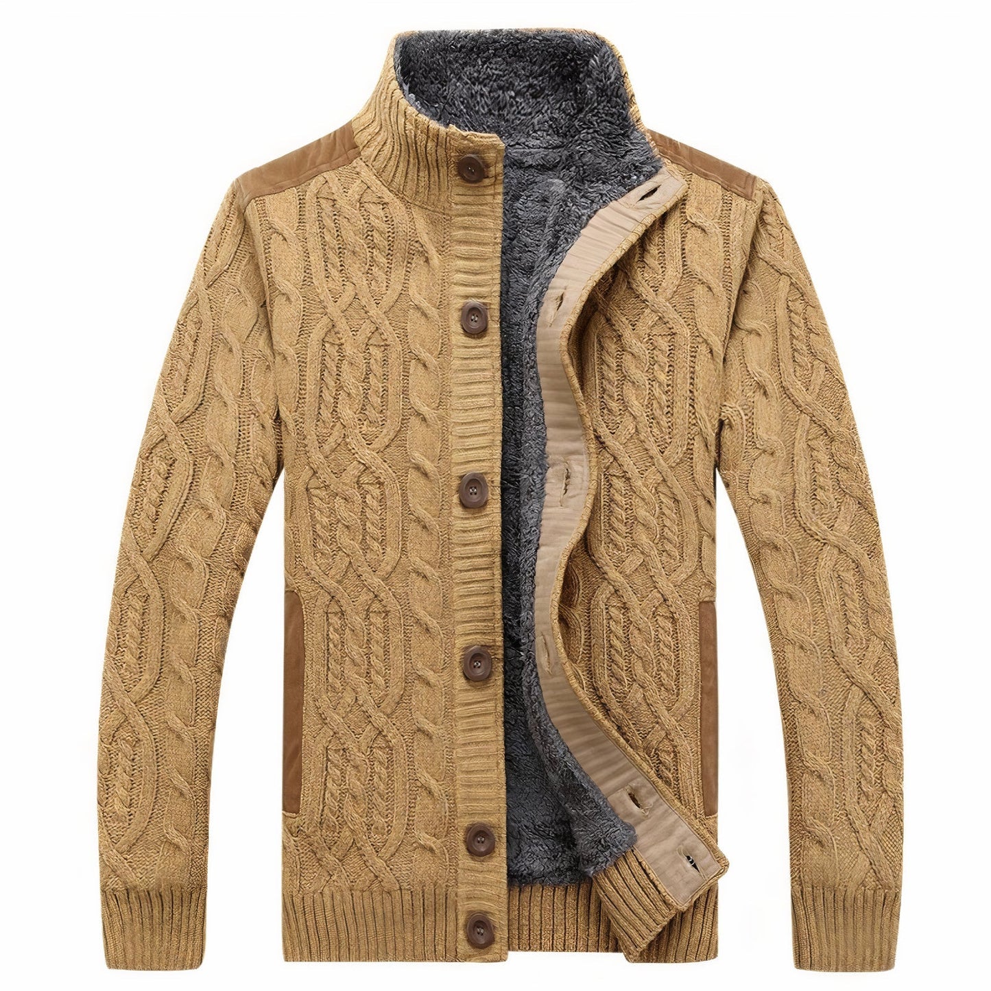 Heren Gebreid Vest met Warme Voering – Tobias