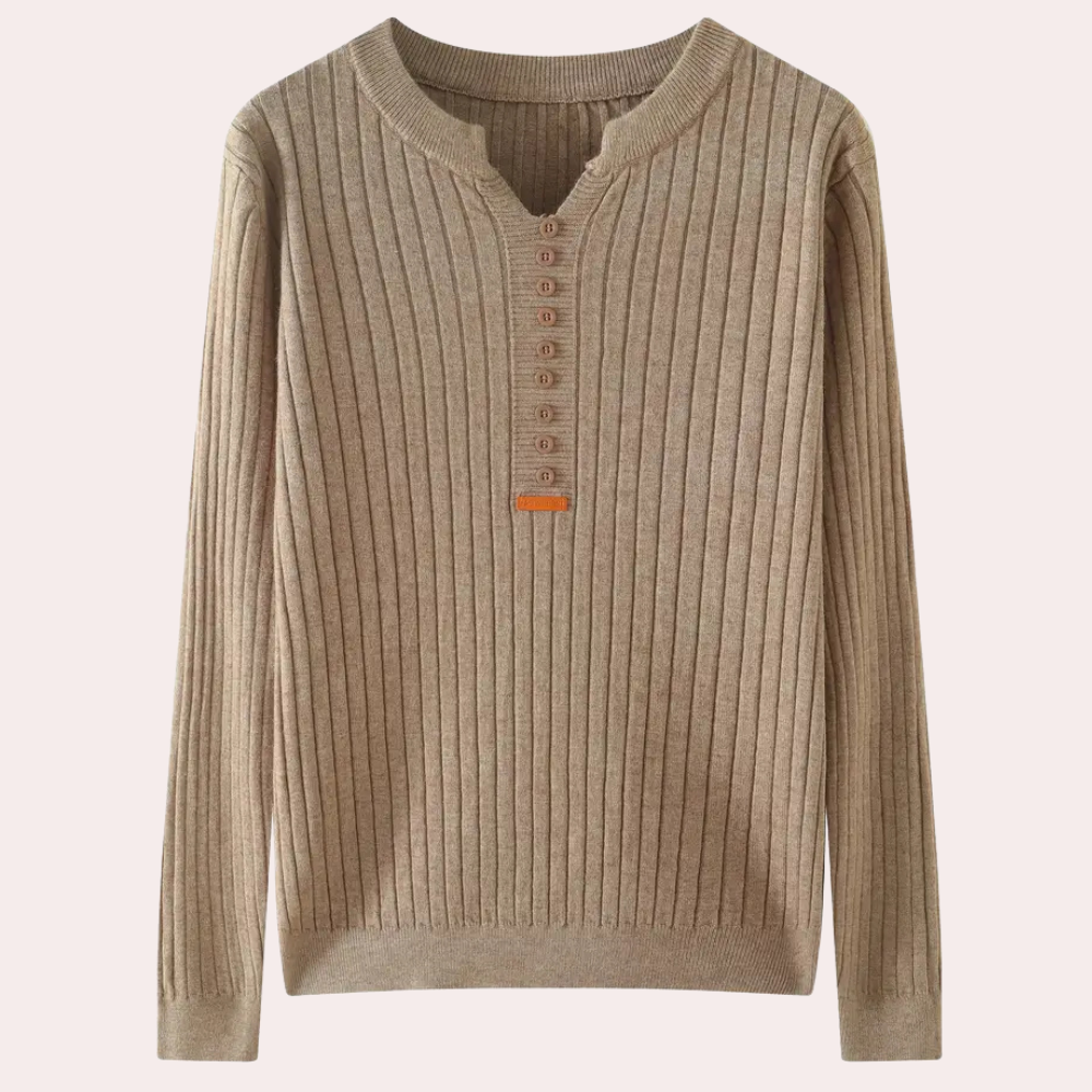 V-hals Trui met Knoopdetails voor Dames - Marit