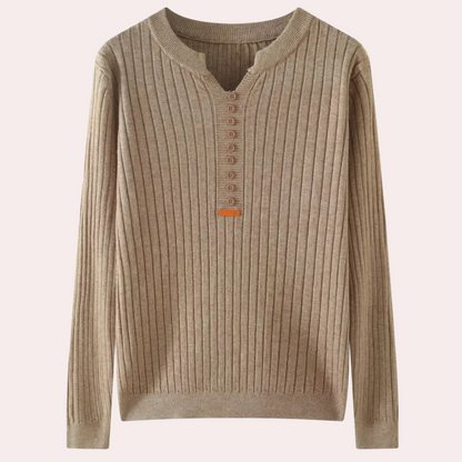 V-hals Trui met Knoopdetails voor Dames - Marit