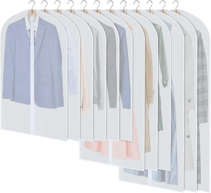 PEVA kledinghoezen set – 24 hangende kledinghoezen in 3 maten