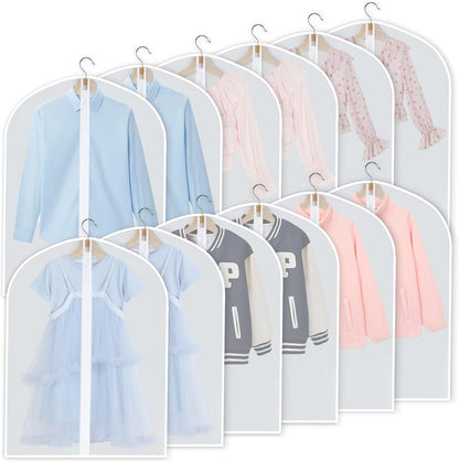 PEVA kledinghoezen set – 24 hangende kledinghoezen in 3 maten