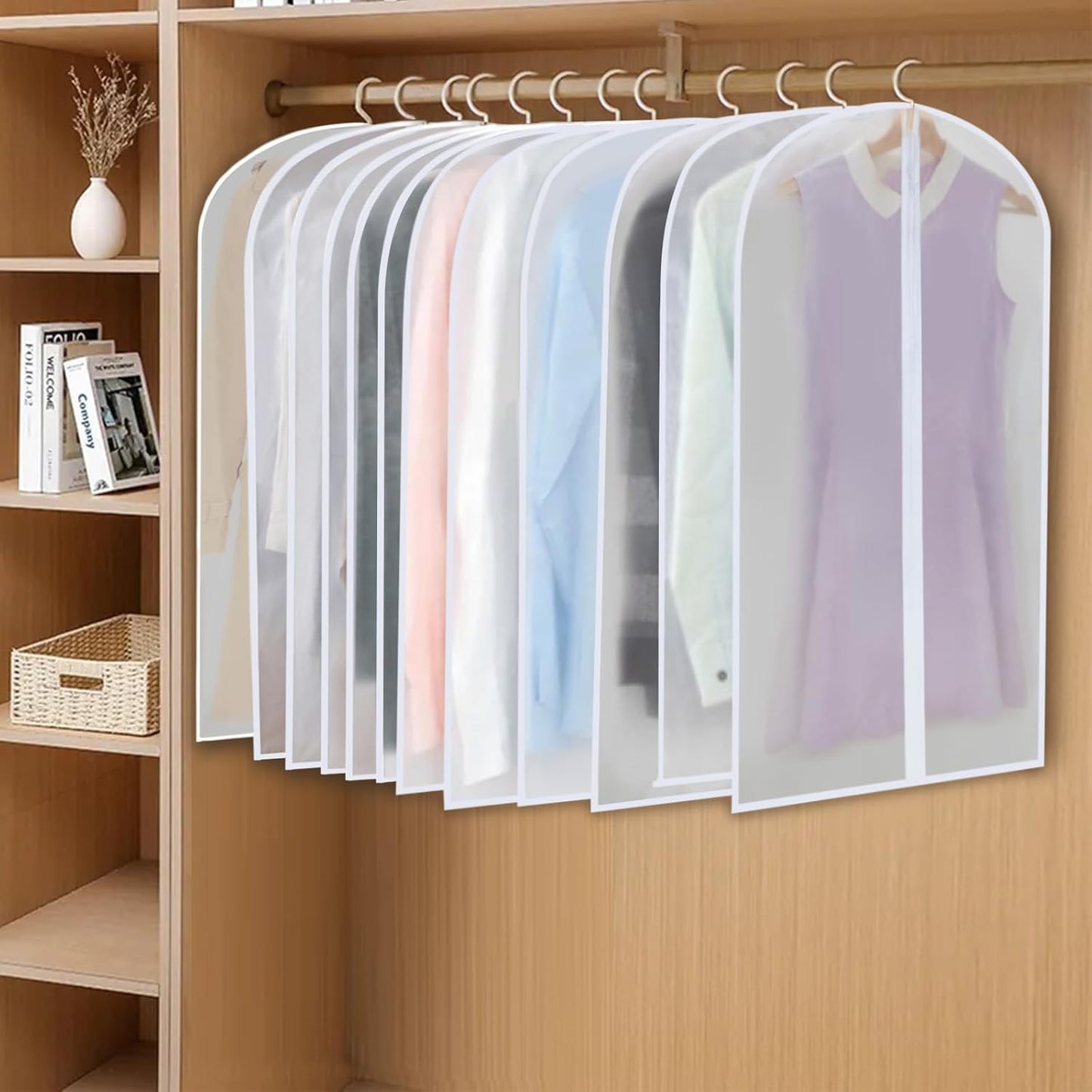 PEVA kledinghoezen set – 24 hangende kledinghoezen in 3 maten