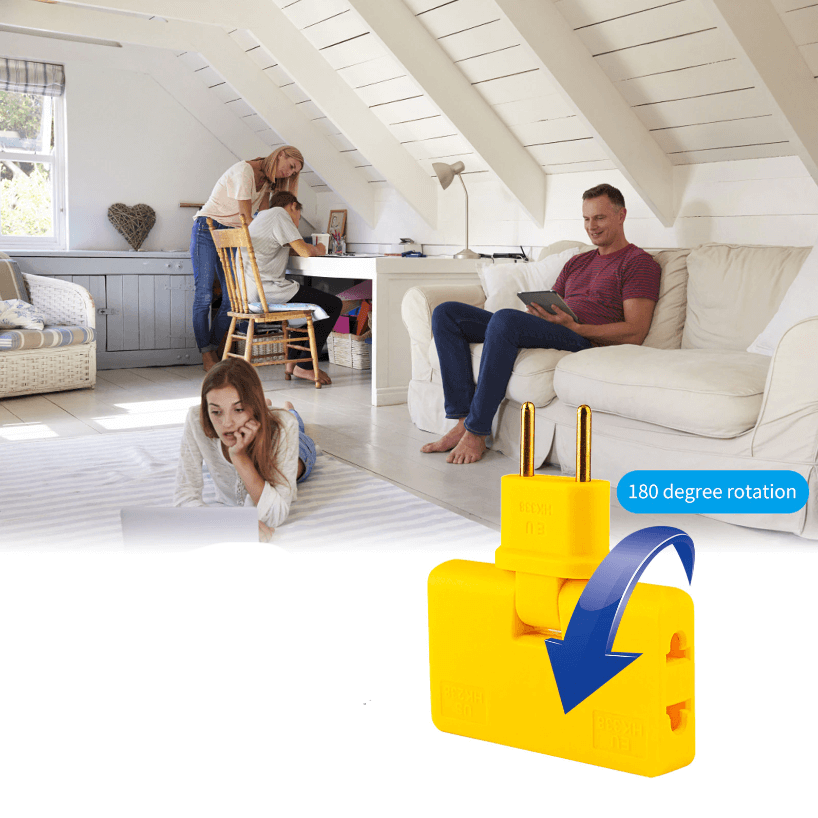 3-in-1 Draaibare Contactdoosconvertor