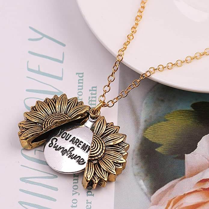 Jij bent mijn Zonneschijn Zonnebloem Ketting