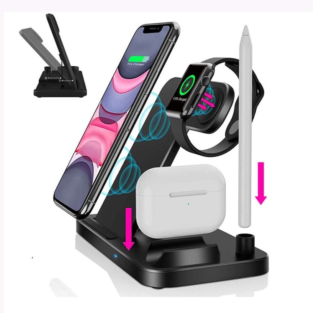 4-in-1 Draadloos Oplaadstation