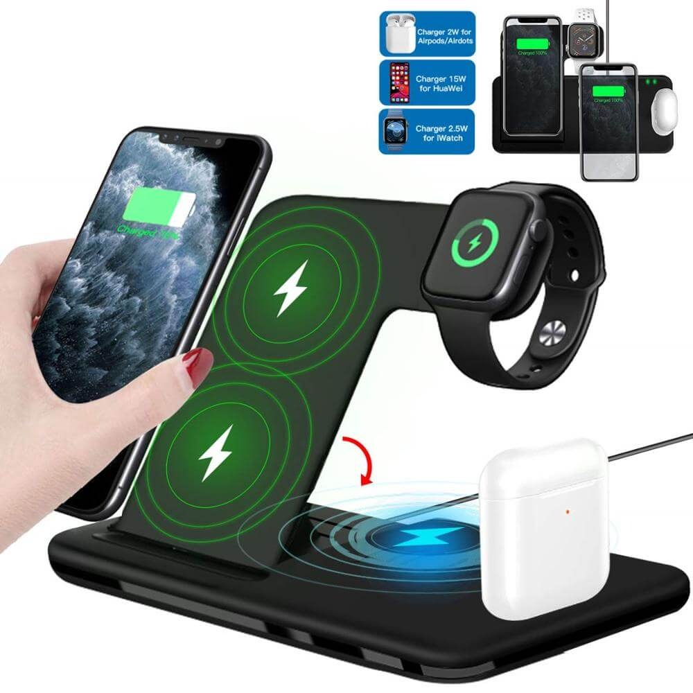 4-in-1 Draadloos Oplaadstation