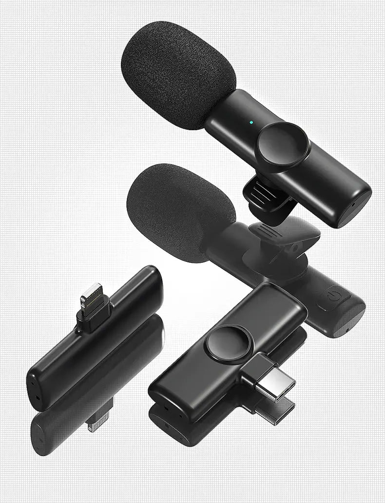 Draadloze Clip-On Lavalier Microfoon