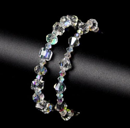 Vierkante Glazen Kristal Armband
