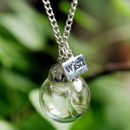 Vintage Wens Paardebloem Ketting