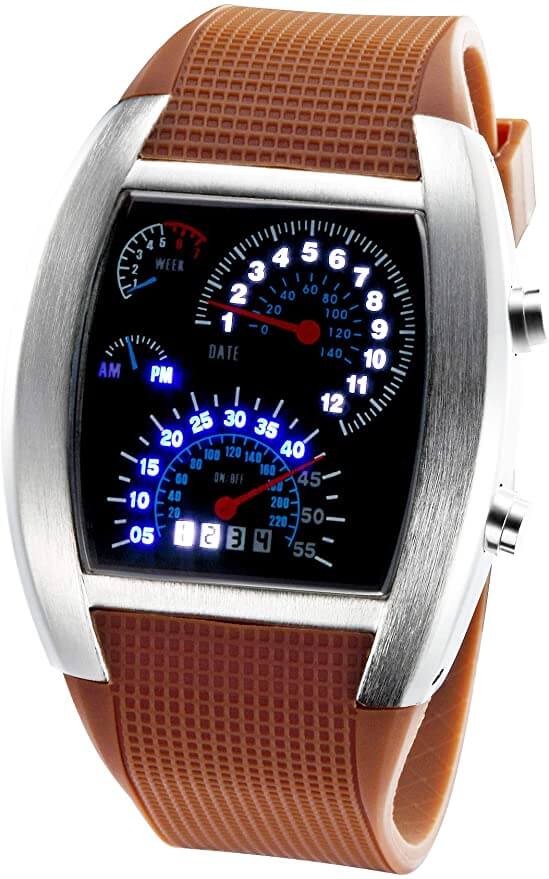 Heren Snelheidsmeter LED Horloge