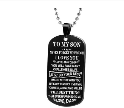 Aan mijn zoon Hanger Ketting