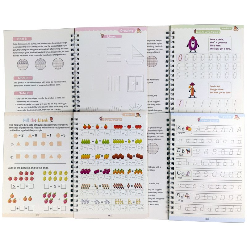 Magisch Herschrijfbaar Oefenboek voor Kids | 2+2 GRATIS