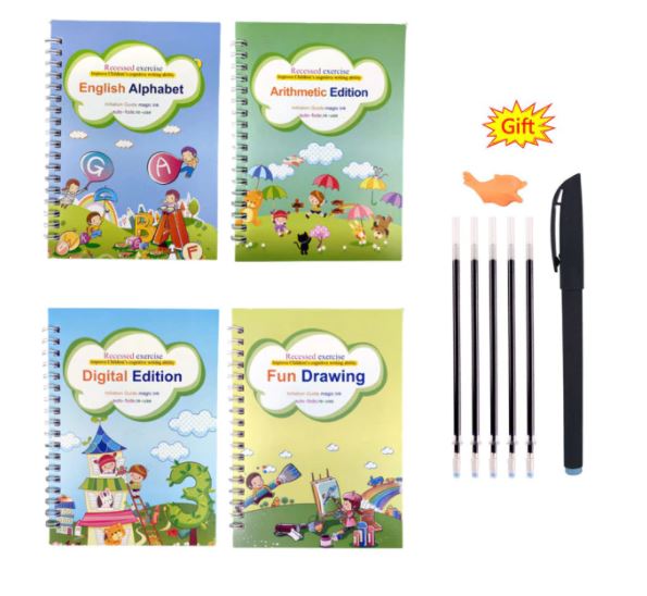 Magisch Herschrijfbaar Oefenboek voor Kids | 2+2 GRATIS