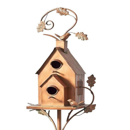 Decoratief Vogelhuisje op Staak – Rustieke Tuindecoratie