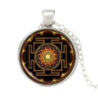 Sri Yantra Koepel Hanger Ketting