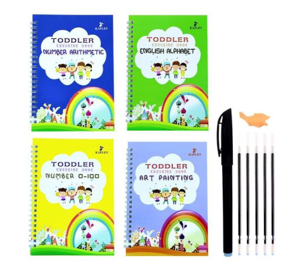 Magisch Herschrijfbaar Oefenboek voor Kids | 2+2 GRATIS
