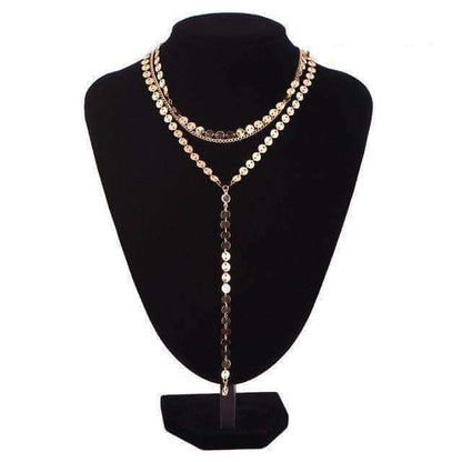 Pailletten Gelaagde Vrouwen Halsband