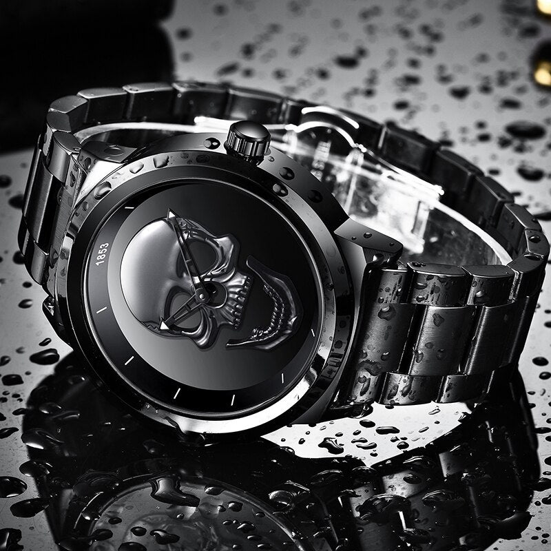 LIGE Skull Horloge