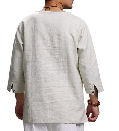 Adrian Shirt | Mannen Linnen T-shirt