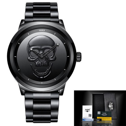 LIGE Skull Horloge