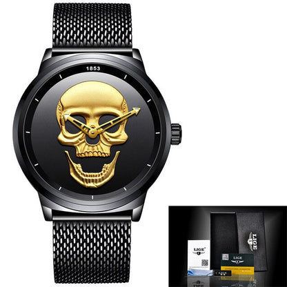 LIGE Skull Horloge