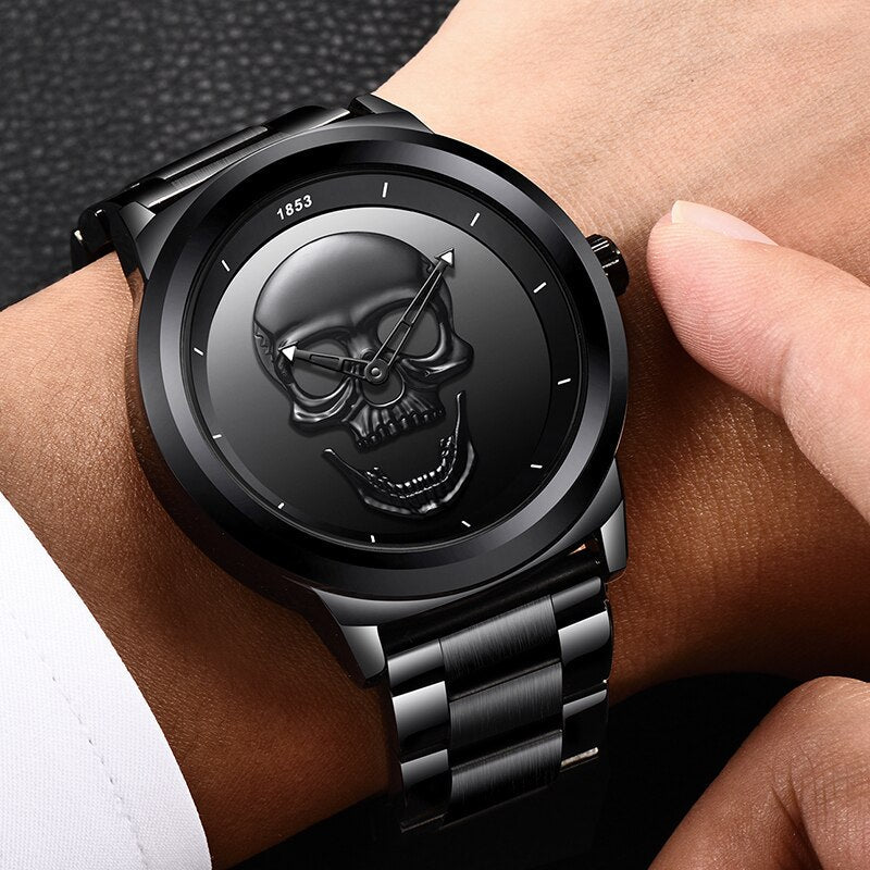 LIGE Skull Horloge