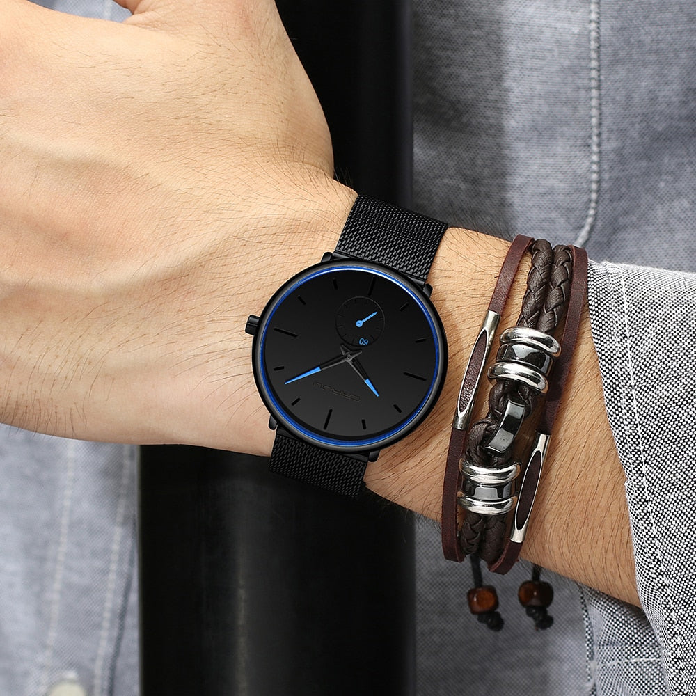 CRJJU Dunne Moderne Heren Horloge
