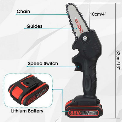 HandyPRO™ Elektrische Accu Kettingzaag | Efficiënt & Snel Snoeien en Zagen!