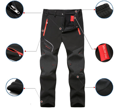 Heren winter gevoerde waterdichte broek