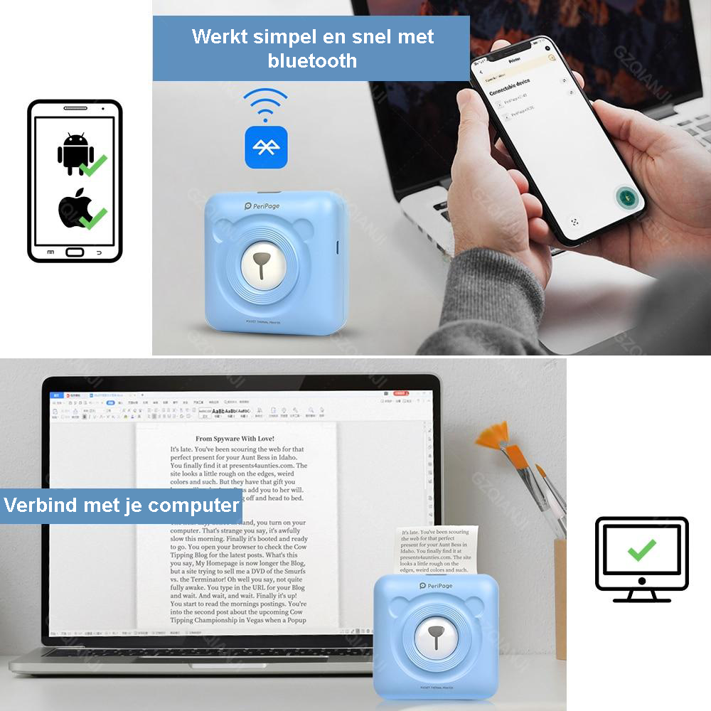 PeriPage™ + 3 gratis rollen papier
