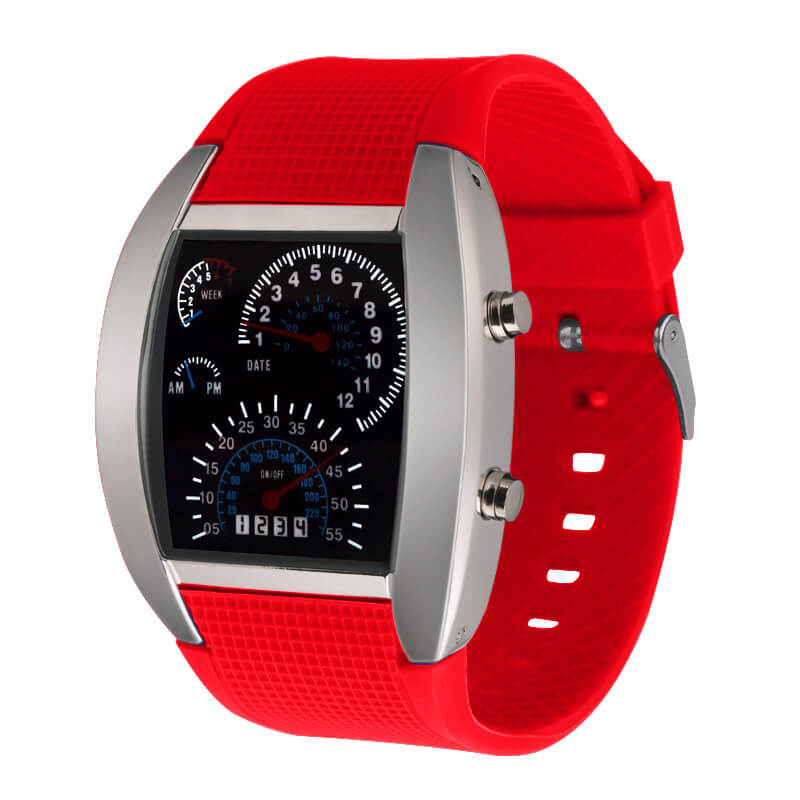 Heren Snelheidsmeter LED Horloge