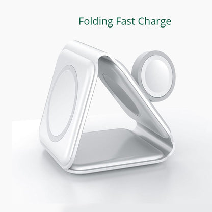3-in-1 Draadloze oplader - Eén oplader voor je smartphone, smart watch en oordopjes