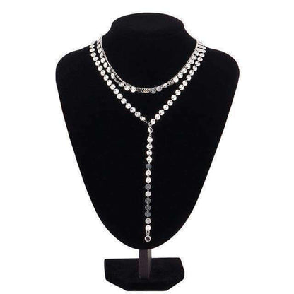 Pailletten Gelaagde Vrouwen Halsband