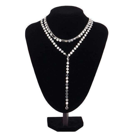 Pailletten Gelaagde Vrouwen Halsband