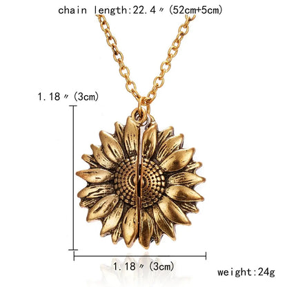 Jij bent mijn Zonneschijn Zonnebloem Ketting