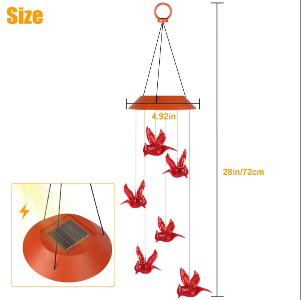 Bird Solar Wind Chime™️