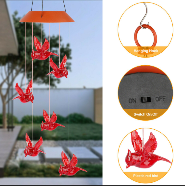Bird Solar Wind Chime™️